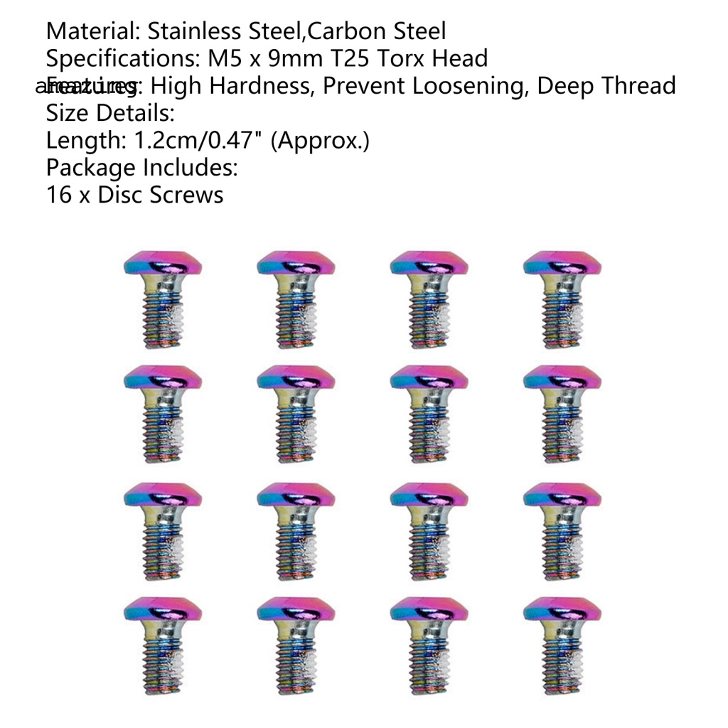 Set 16 Ốc Vít Đĩa Xe Đạp 7 Màu Tiện Dụng