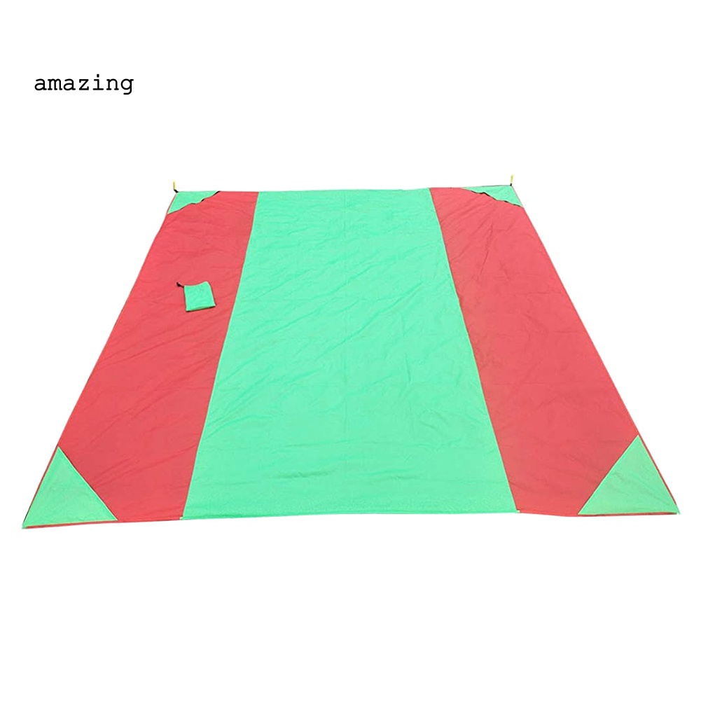 Thảm Cắm Trại / Đi Biển / Dã Ngoại Chống Thấm Nước Hình Khối Màu Sắc Có Thể Gấp Gọn