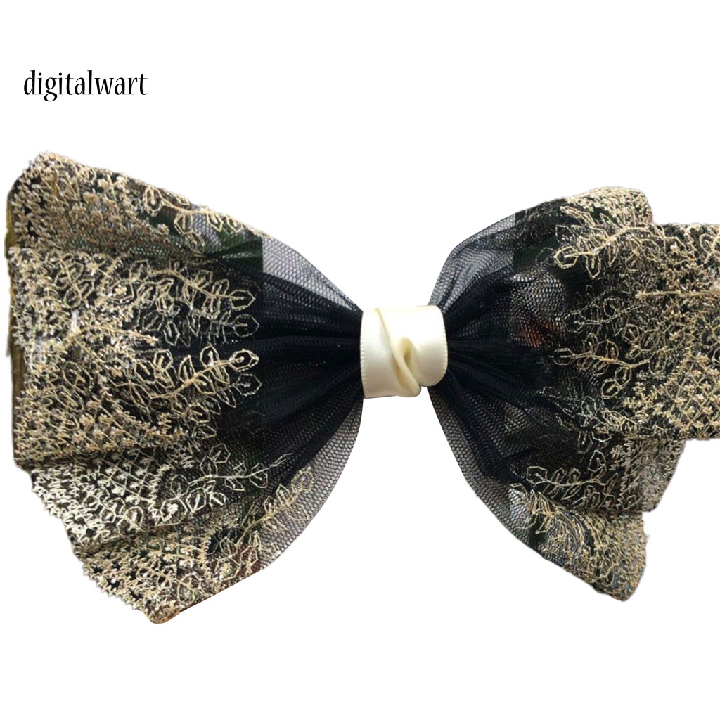 Kỹ Thuật Số| Kẹp Tóc Nơ Ren Lớn Không Trượt Tinh Tế Cho Nữ