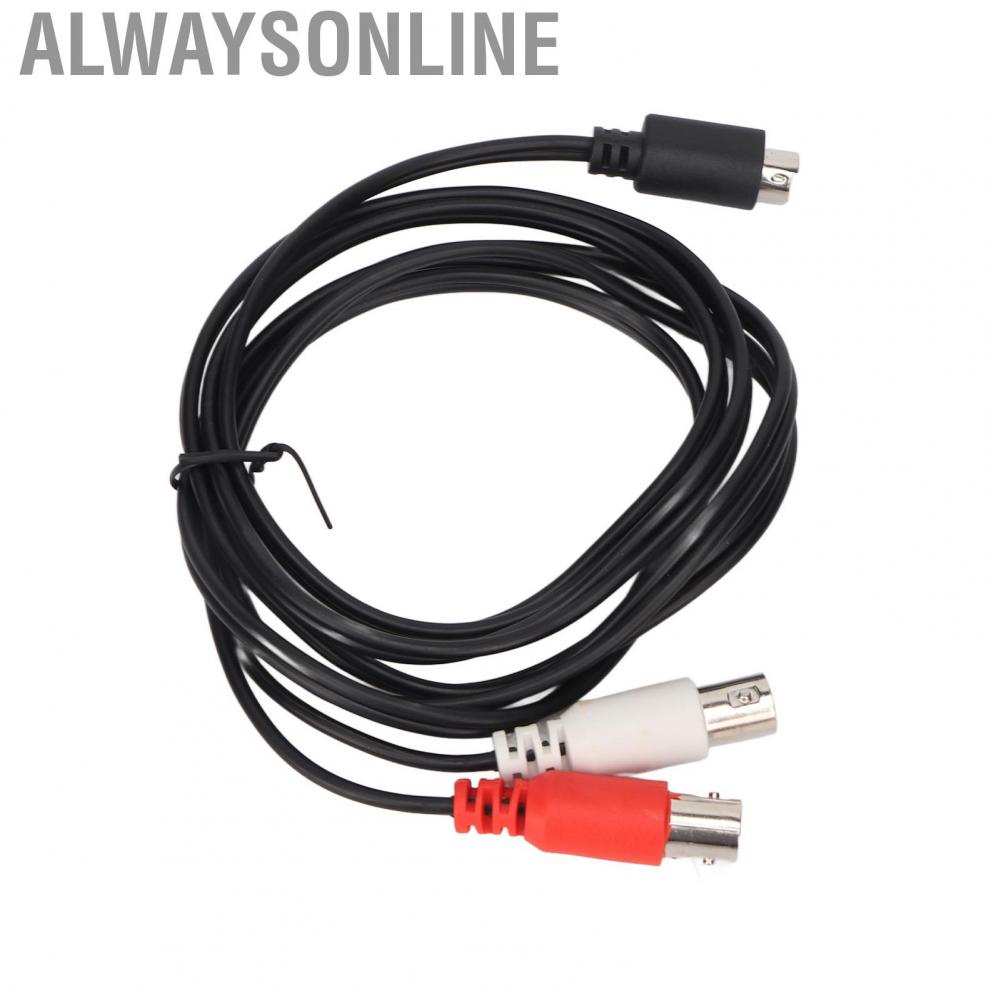 Alwaysonline MINI DIN 4 Pin to 2 BNC Cable Flexible 4PIN Male 2BNC Female Y Splitter Video Adapter 4.9ft cable audio