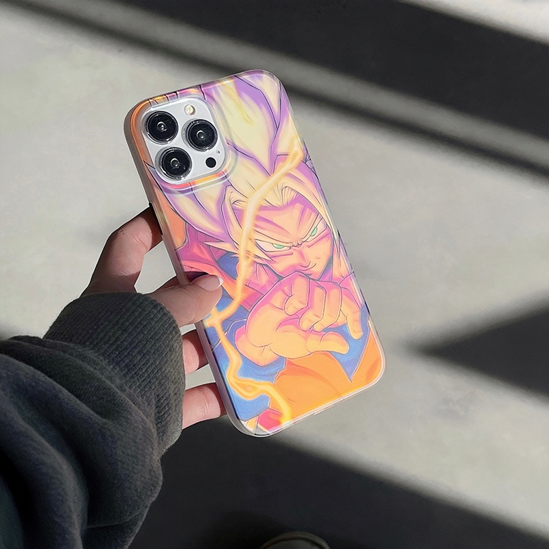 Ốp Điện Thoại Hai Mặt laser In Hình dragon ball Hợp Thời Trang Bảo Vệ Cho iPhone 11 14 12 13 Pro Max