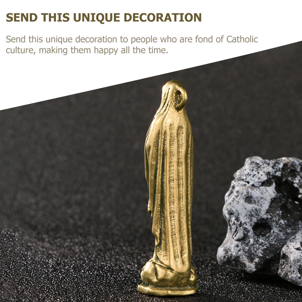Tượng Đức Mẹ Mary Bằng Đồng Thau Trang Trí Bàn Ăn