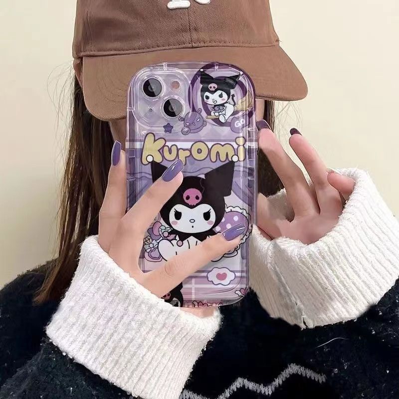 Ốp Điện Thoại In Hình Kuromi Dễ Thương Cho Iphone 13promax 12 11 14pro X XS Xsmax Xr 8 / 7plus