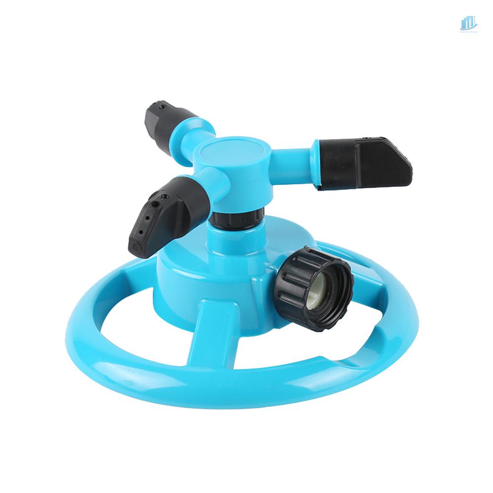 Vòi Phun Nước Tưới Vườn Ba Đầu Xoay Tự Động Bằng Nhựa 360 Độ