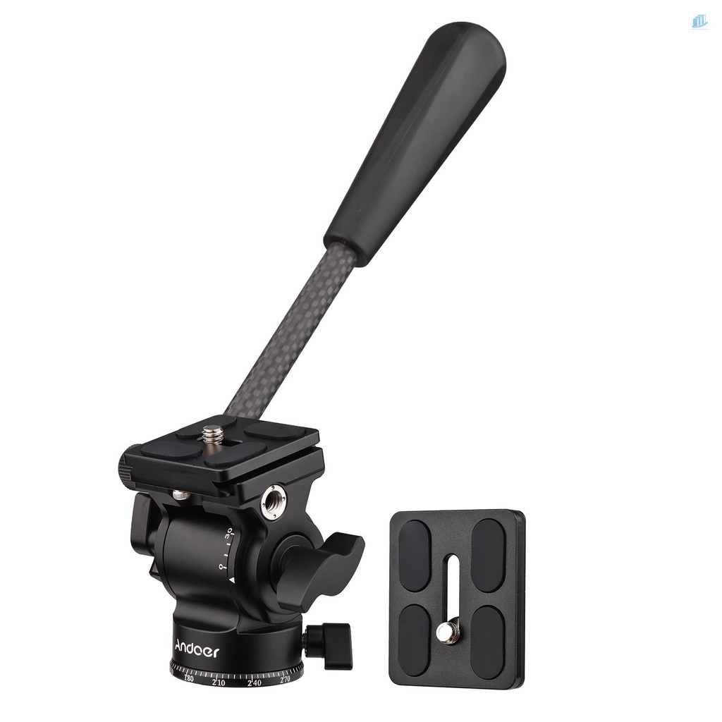Đầu Bi Nghiêng Andoer Nhỏ Gọn Bằng Hợp Kim Nhôm Với Ốc Vít 10kg / 22lbs Cho Tripod