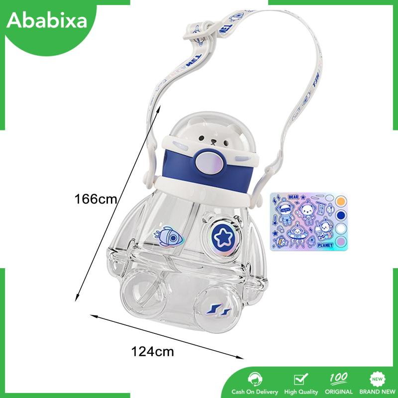 Bình Nước Thể Thao 700ml Có Ống Hút Và Dây Đeo Bằng Silicone Cho Trẻ Em Và Người Lớn