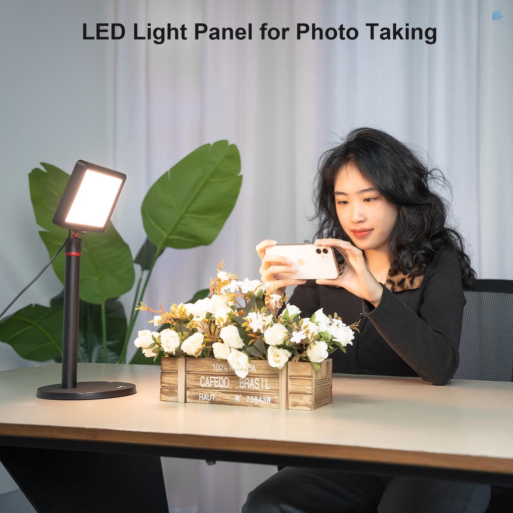 Bảng Đèn LED VIJIM K5 3200K-6500K 8 Cấp Độ Sáng 10W CRI95 + USB Kèm Giá Đỡ Đầu Tròn Chuyên Dụng Cho Live Streaming Online Ga