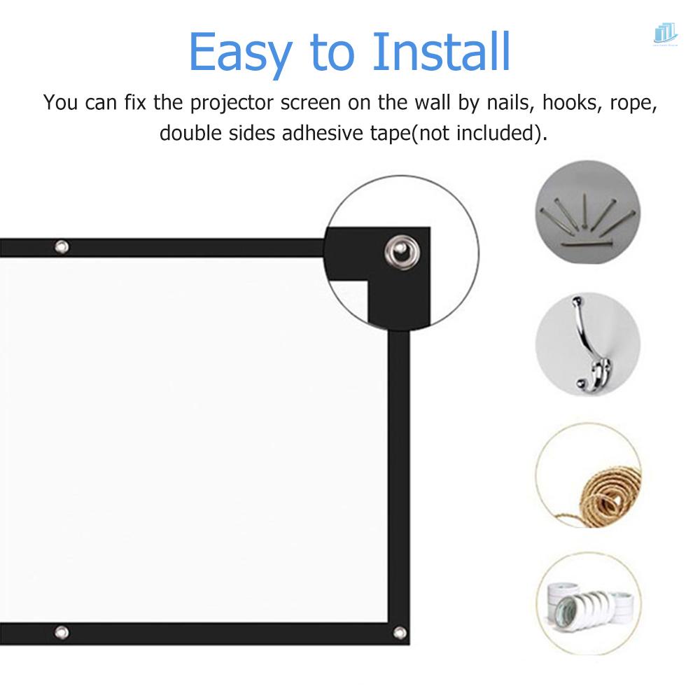 Màn Hình Máy Chiếu 100 Inch 16: 9 HD Chống Trầy Xước Chống Dị Ứng Dùng Trong Nhà / Ngoài Trời