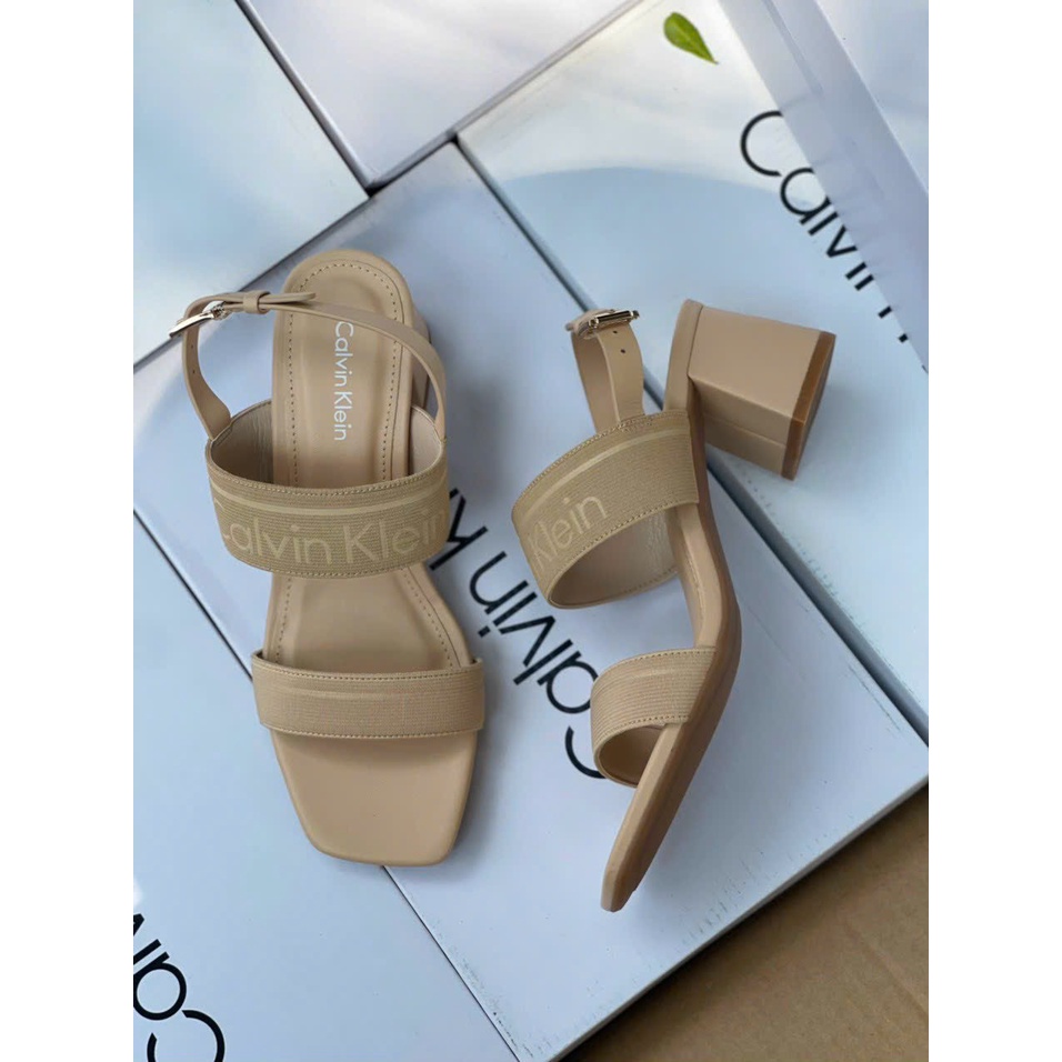 Sandal CK quai sau, gót trụ 5m