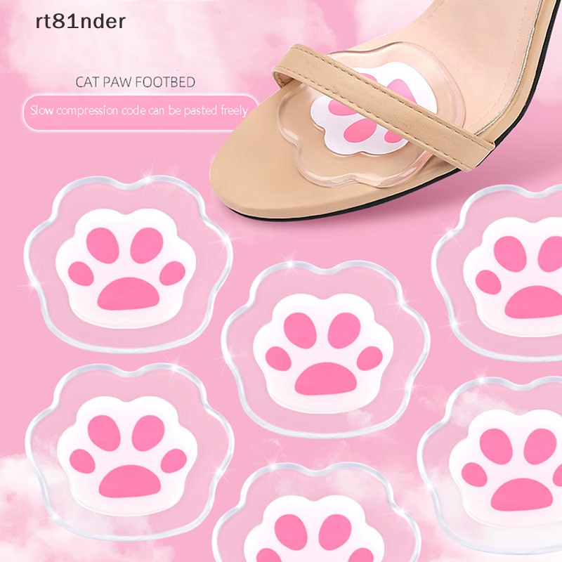 1 Cặp Đệm Lót Giày Cao Gót Hình Dấu Chân Mèo Chống Trượt Giảm Đau