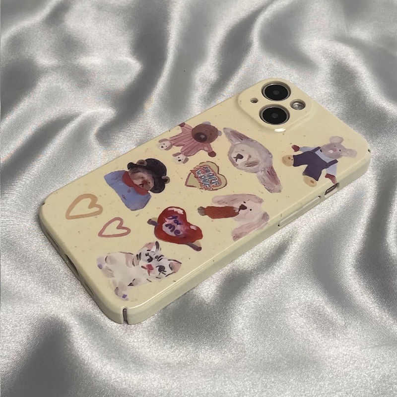 Phù Hợp Ốp Điện Thoại Cứng In Hình Động Vật Hoạt Hình Cho Apple plus1413 14 pro 1311 G6ZH