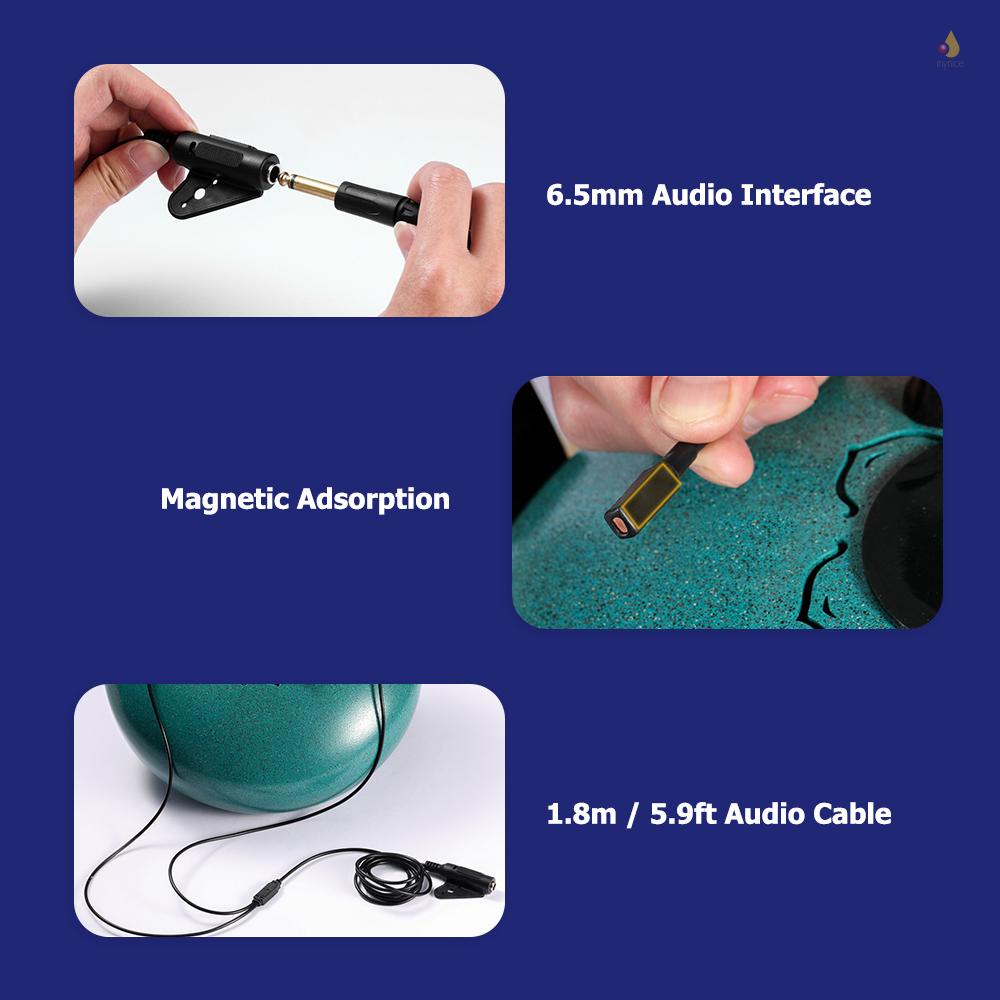 Bộ Pickup Từ Tính Không Khoan 1.8m Giao Diện Âm Thanh 6.5mm Cho Đàn Kalimba