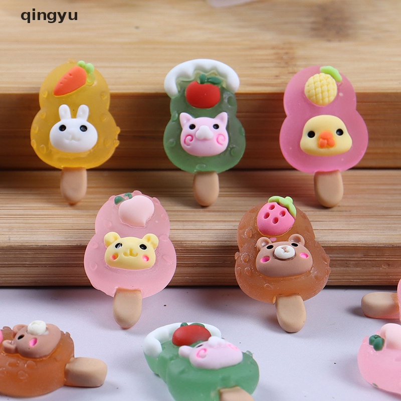 Bộ 3 Cây Kem Mini Bằng Resin Phát Sáng Dùng Trang Trí Điện Thoại / Móc Khóa DIY