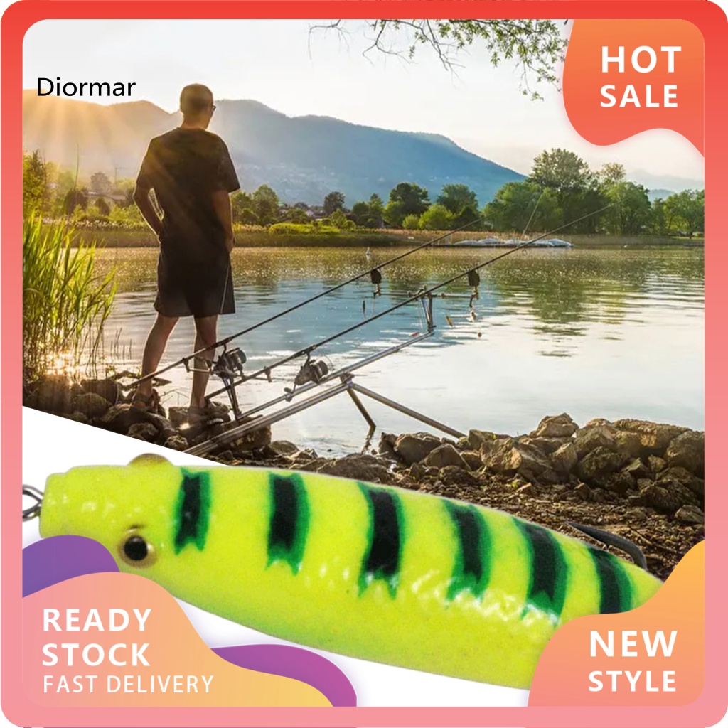 Mồi Câu Cá Giả Hình Ếch 3D Mắt Dài 9cm Có Lưỡi Câu Kép Sống Động Như Thật