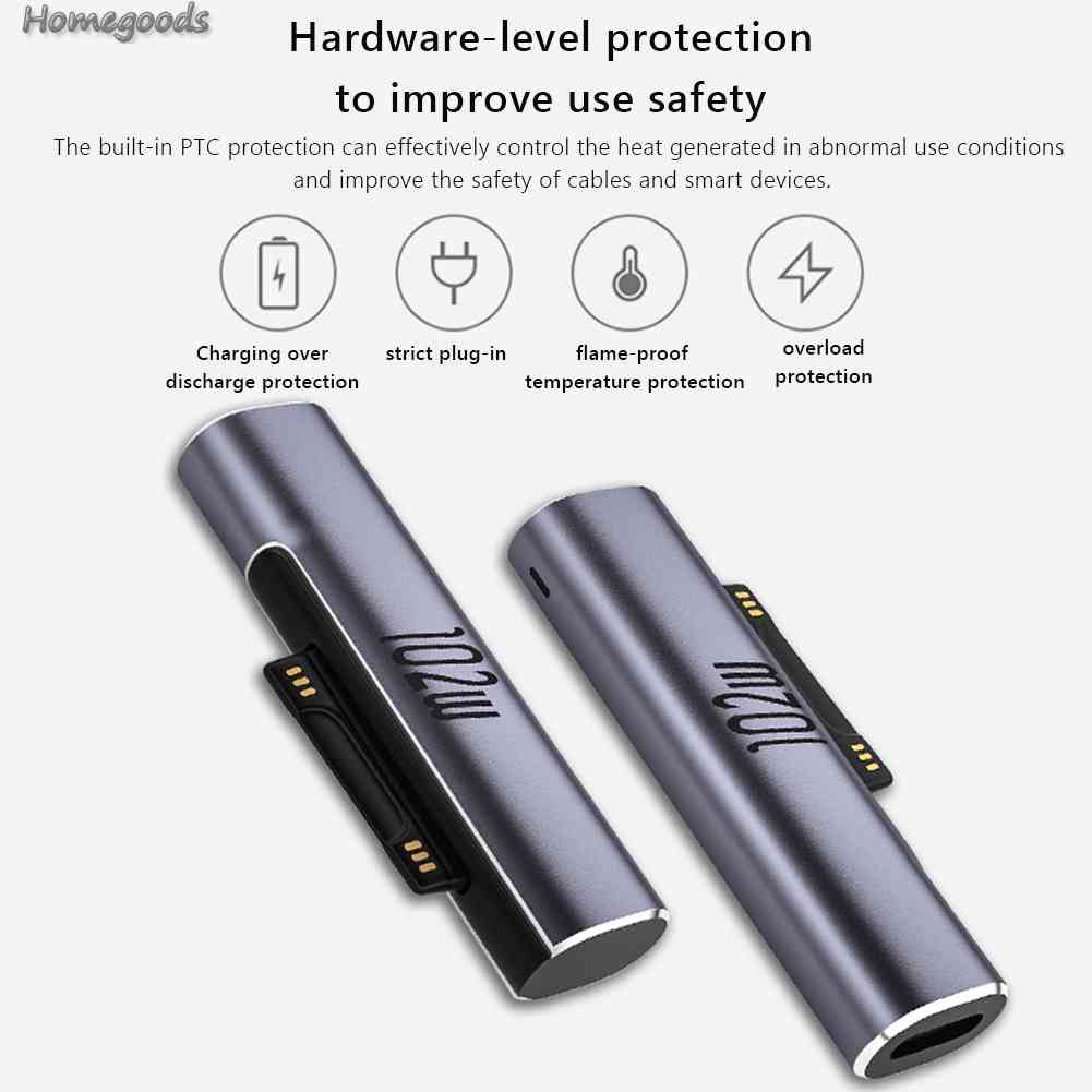 Bộ Sạc Nhanh Chuyển Đổi Type C PD 2023 Mới Cho Microsoft Surface