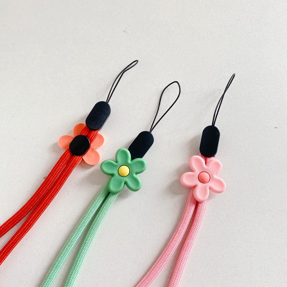 Dây Đeo Điện Thoại / Tai Nghe Bluetooth / Airpods Hình Bông Hoa Nhiều Màu Xinh Xắn