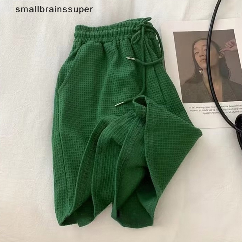 Quần Short Baggy Lưng Cao Ống Rộng Kiểu Dây Rút Phong Cách Thể Thao Thời Trang Hàn Quốc