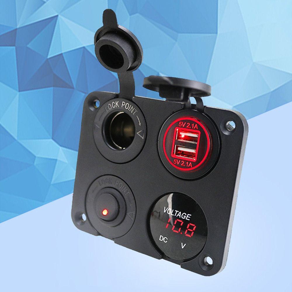 MAYSHOW Bảng Điều Khiển Công Tắc Bật / Tắt Kèm Sạc USB Tiện Dụng Cho Xe Hơi / Tàu Thuyền