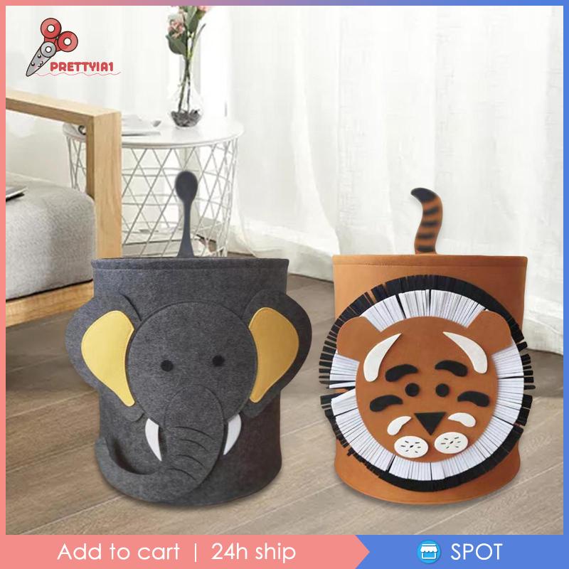 Giỏ Đựng Đồ Giặt [Prettyia1] Bằng Nỉ Mềm Nhẹ Thiết Kế Dễ Thương Cho Trẻ Em