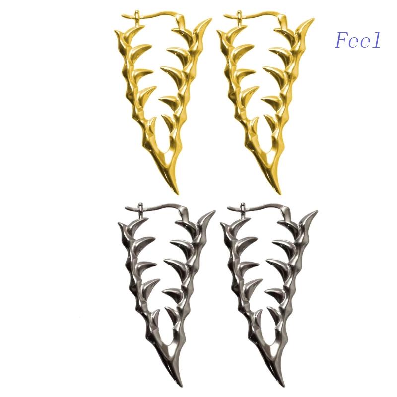 Khuyên Tai Móc Hình Tam Giác Bằng Kim Loại Tinh Tế Thời Trang Dự Tiệc Cho Nữ