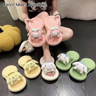 ZHUXIA Dép Sandal Đế Dày Mềm Mại Thoải Mái In Họa Tiết Hoạt Hình Sanrio Dễ Thương Cho Nữ