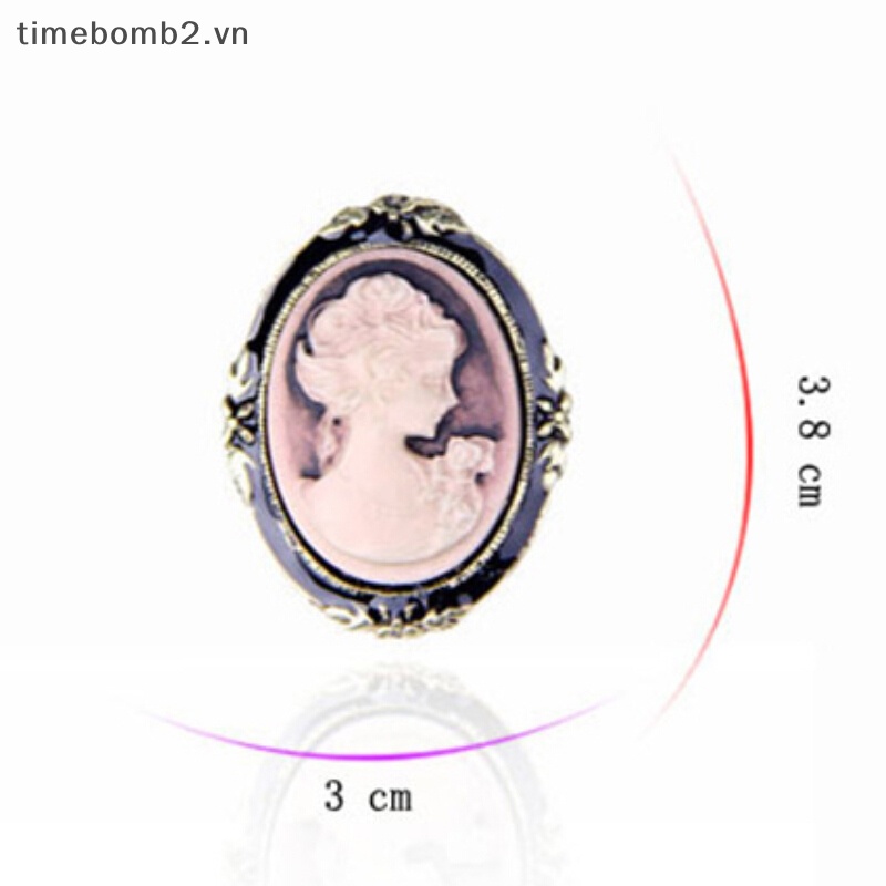 Ghim Cài Áo Hình Chân Dung Phong Cách Vintage Thanh Lịch Cho Nữ