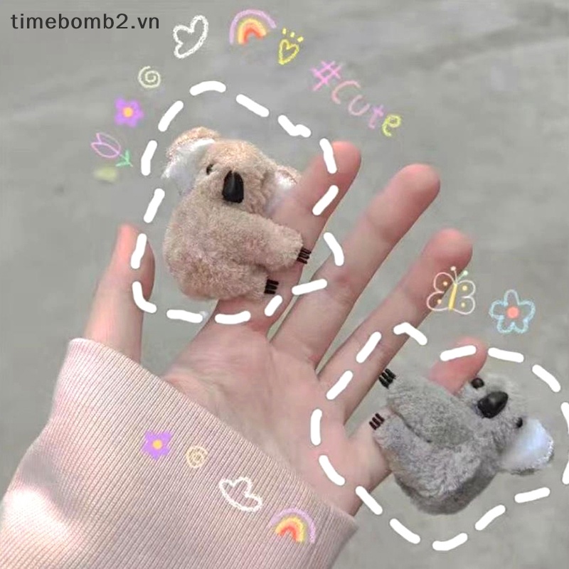 Kẹp Tóc Hình Gấu Koala 3D Bằng Lông Nhung Dễ Thương Xinh Xắn