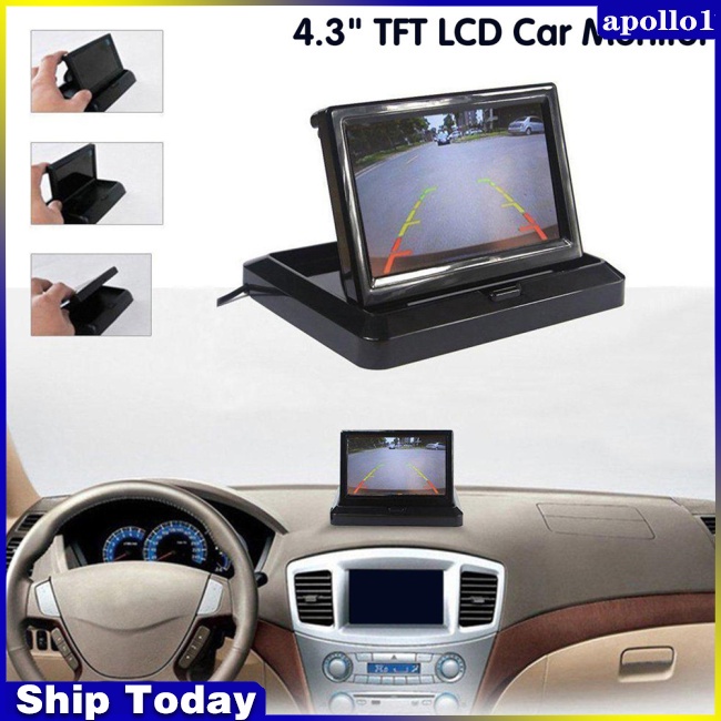 Màn Hình Lcd 4.3-Inch Tft Tầm Nhìn Ban Đêm Có Thể Gập Lại Cho Xe Hơi