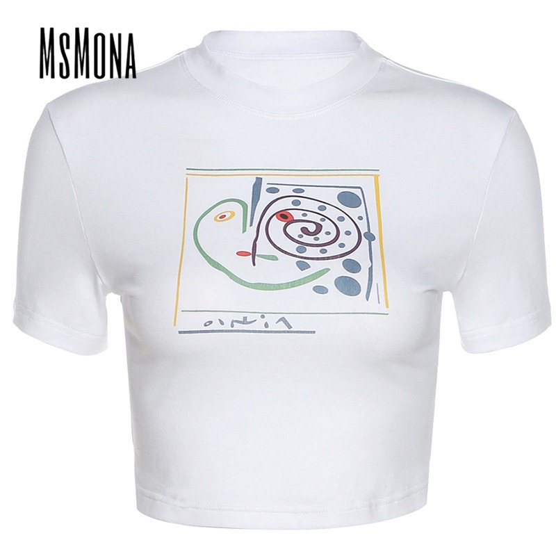 Áo Thun Tay Ngắn Cổ Tròn Màu Trơn In Chữ Thời Trang 2023 Quyến Rũ Cho Nữ