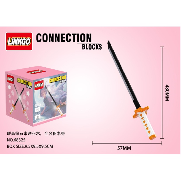 Mô hình đồ chơi kiếm lego Enma tím roronoa Zoro trong one piece lắp ráp rèn luyện trí thông minh katana onepiece