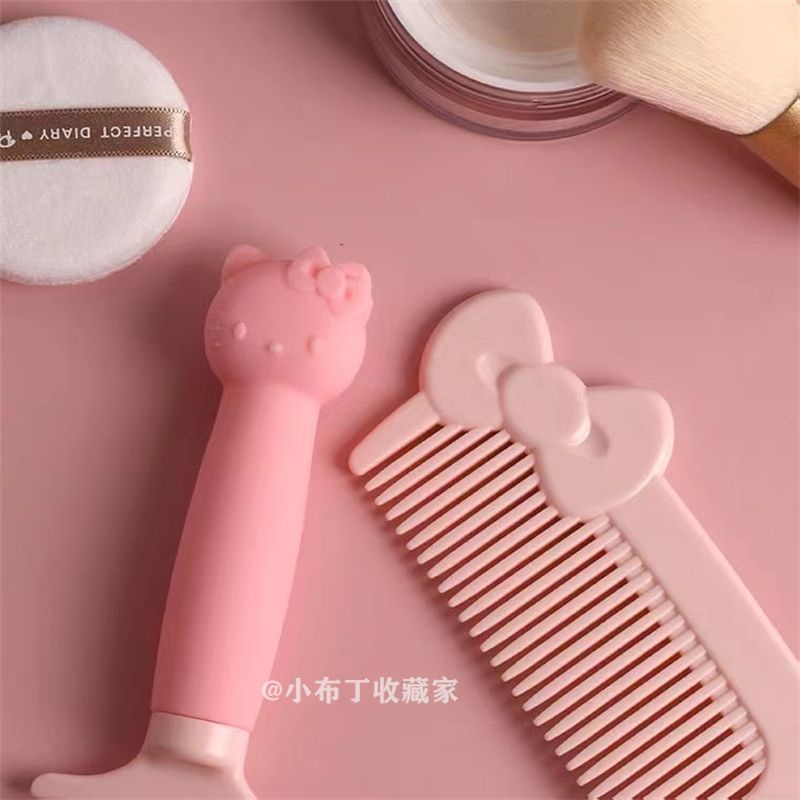 Hoạt Hình Lược Chải Tóc Dài Chống Tĩnh Điện Thiết Kế Hình Hello Kitty Dễ Thương Dành Cho Bé Gái