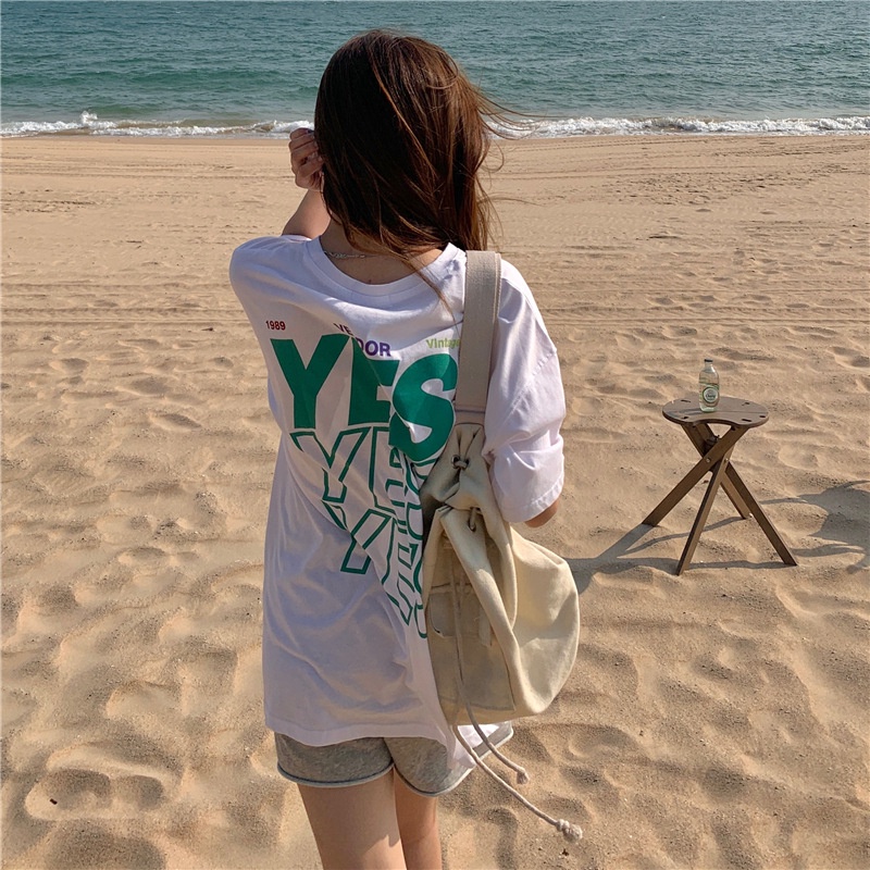 Áo Thun Tay Ngắn Cổ Tròn Dáng Rộng Bằng Cotton Nguyên Chất Phong Cách Âu Mỹ Thời Trang Đường Phố