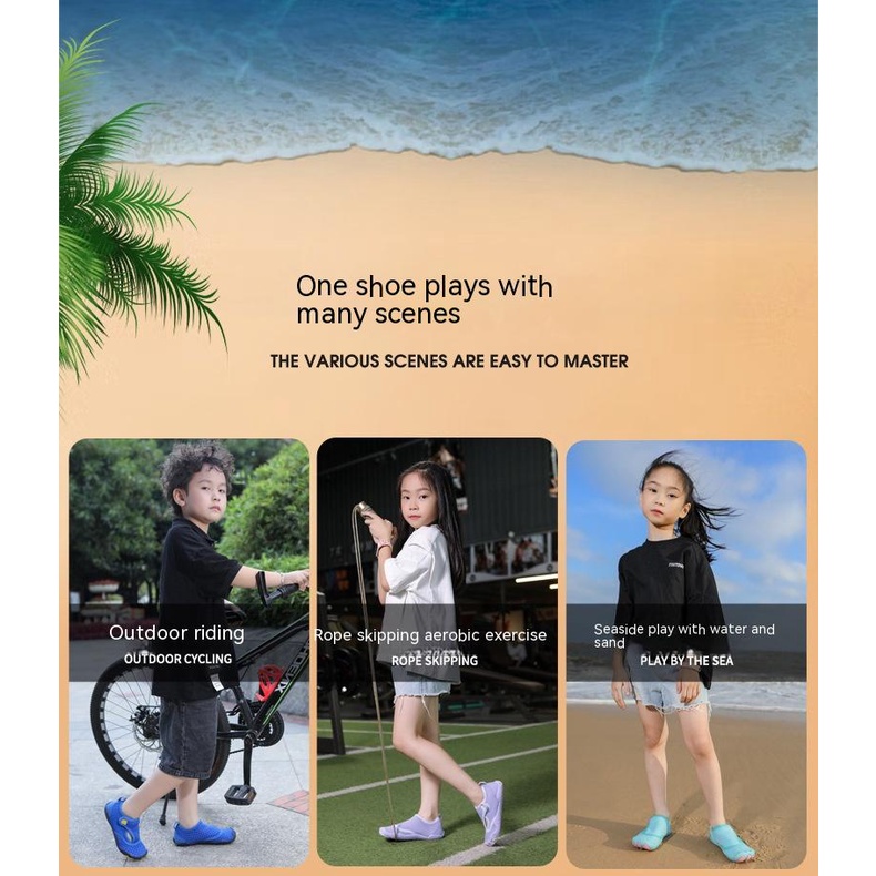 Giày Đi Biển Phong Cách Mới Chống Trượt Chống Trầy Xước Cho Ba Mẹ Và Bé