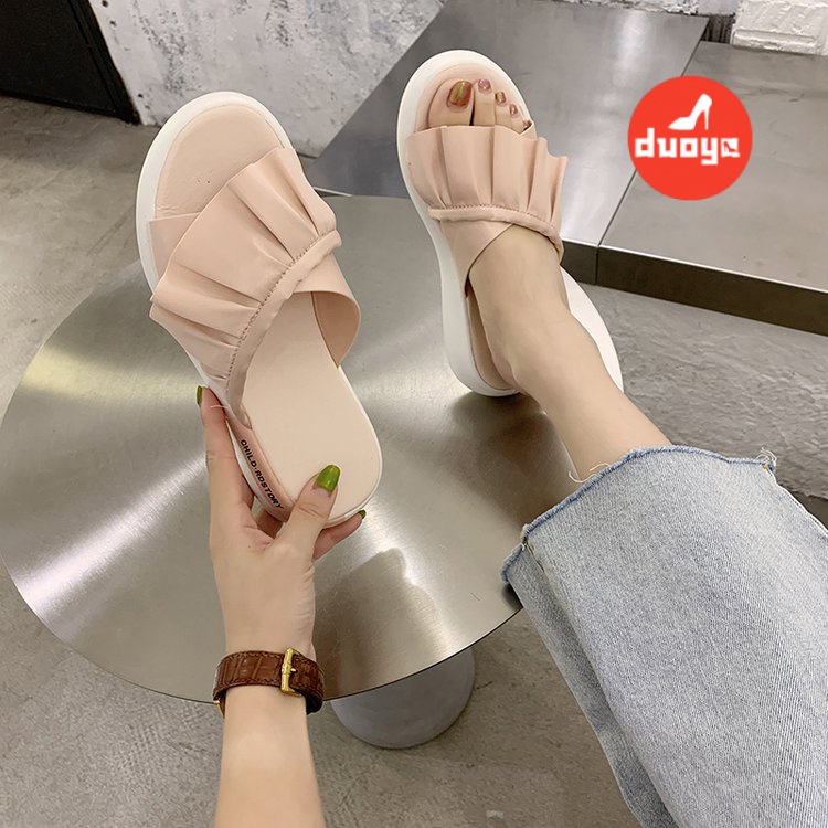 Dép Xỏ Ngón Đi Biển Đế Phẳng Chống Trượt Thời Trang Mùa Hè Đơn Giản Dành Cho Bạn Nữ