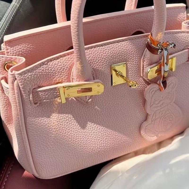 Ielgy Túi Xách Tay Nhỏ Kết Cấu Bạch Kim Hoa Anh Đào Cao Cấp Dễ Phối Đồ Thời Trang Cho Nữ