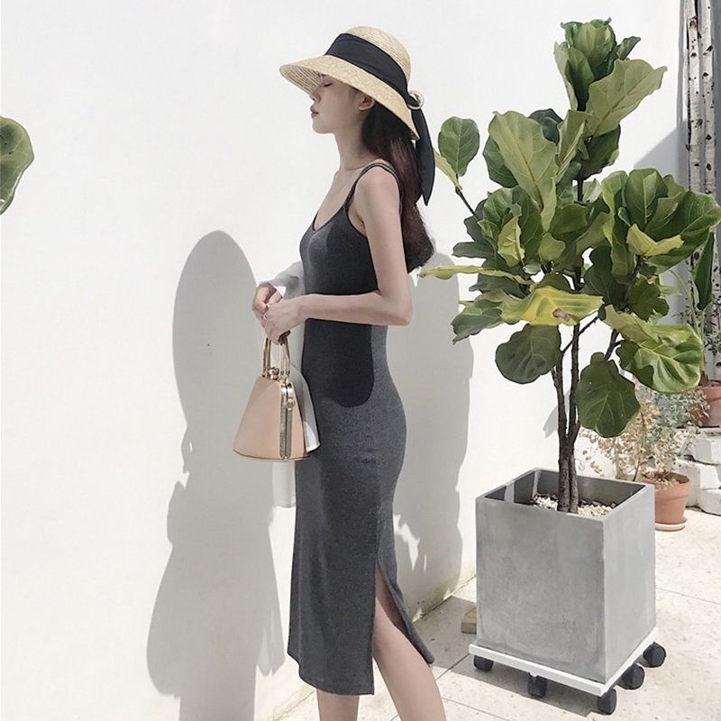 Đầm Dài Hai Dây Hở Lưng Gợi Cảm Cho Nữ