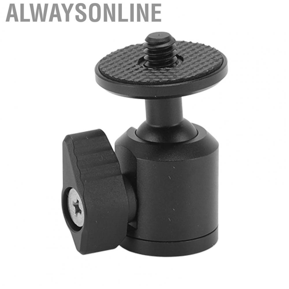 Alwaysonline PULUZ  Tripod Ball Head 360 Degree Rotation Aluminium Alloy with 1/4in Screw for Fill Light MIC