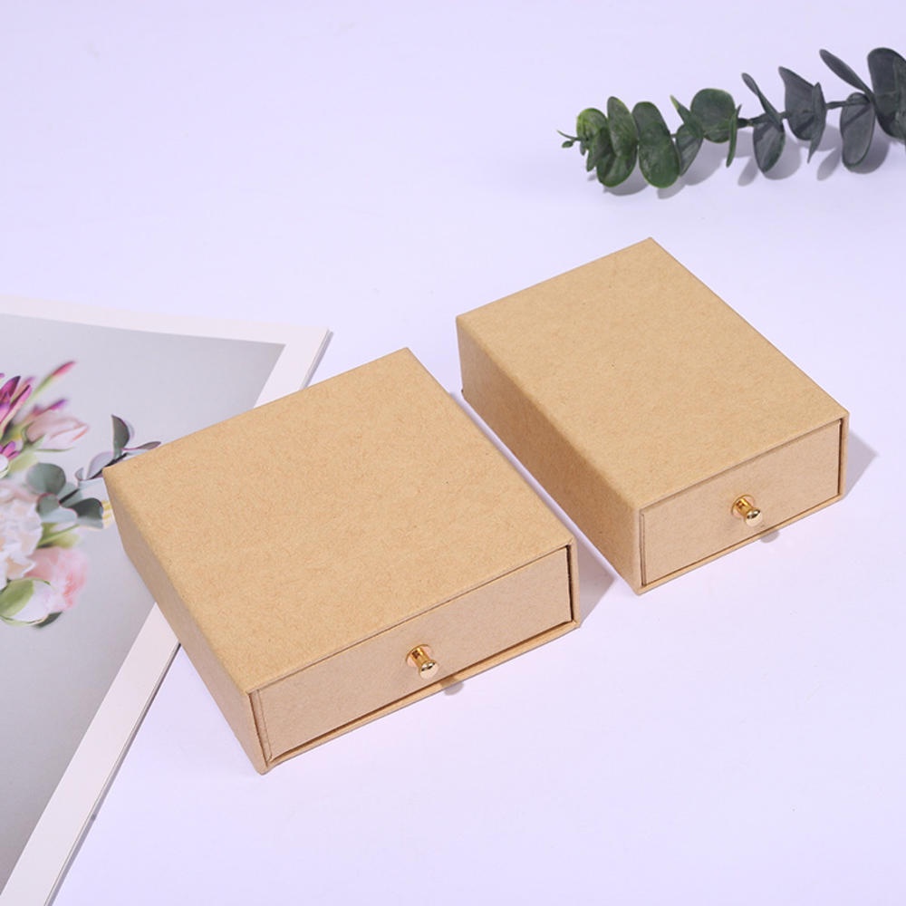 Hộp Đựng Trang Sức Dày Dặn Màu Sắc Trơn Có Tay Cầm Ngăn Kéo Tiện Dụng