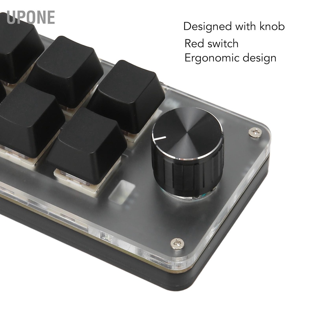 Thiết kế núm bàn phím mini Red Switch Chế độ kép Plug and Play Bàn lập trình cơ học để chơi game Office Media UPONE