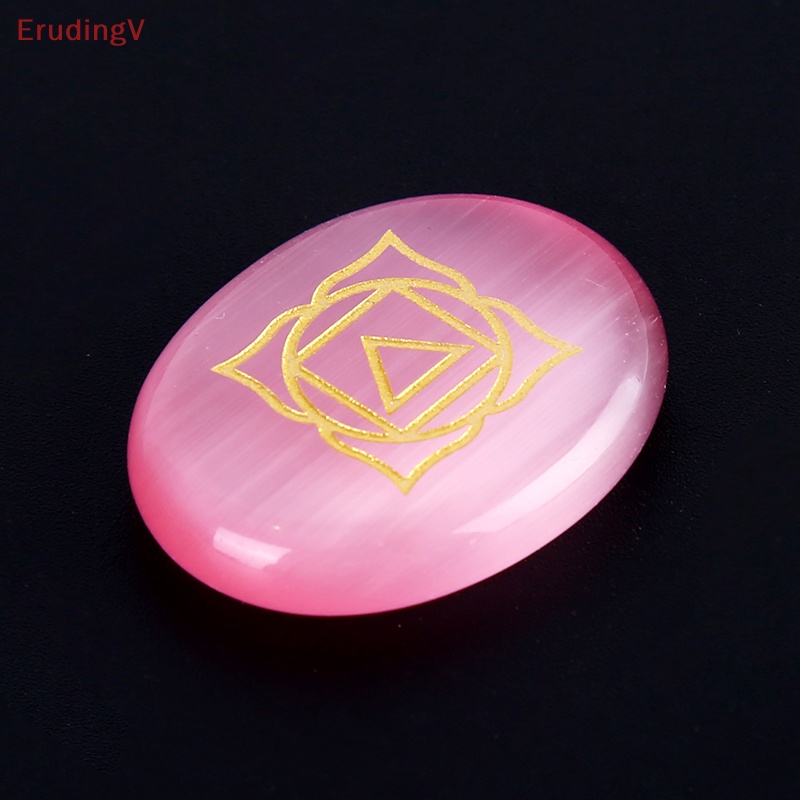 [ErudingV] Bộ 7 Viên Đá Chakra Pha Lê Chạm Khắc Chữa Bệnh