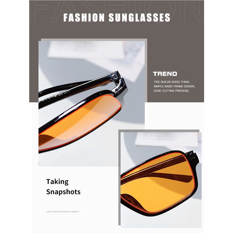 Kính Mát Gọng Vuông Oversize Chống Tia UV Phong Cách Retro Dành Cho Nam Nữ