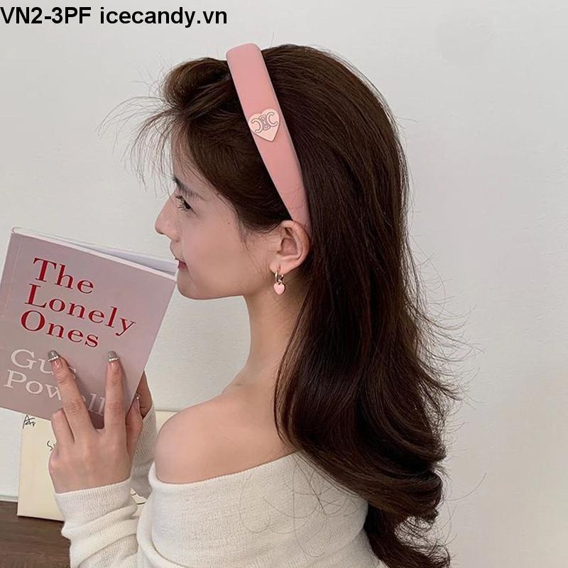 🥟ice🥟Băng Đô Bản Rộng Màu Hồng In Chữ Love Phong Cách Mới 2023 Dễ Phối Đồ Cho Nữ