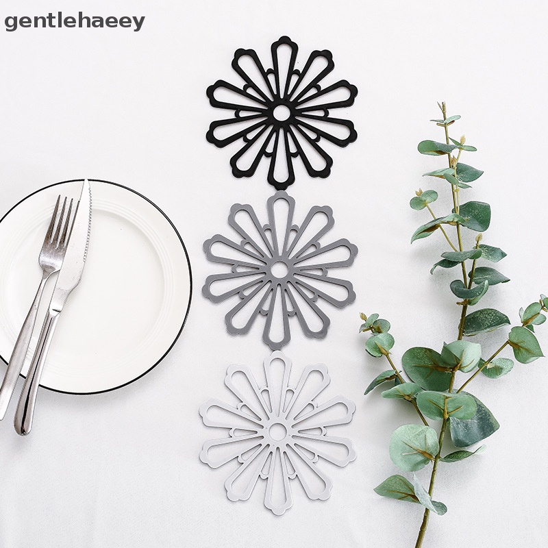 Gent TPR Tấm Lót Nồi Bằng Cao Su TPR Chống Nóng / Trượt Hình Hoa Trang Trí Bàn Ăn