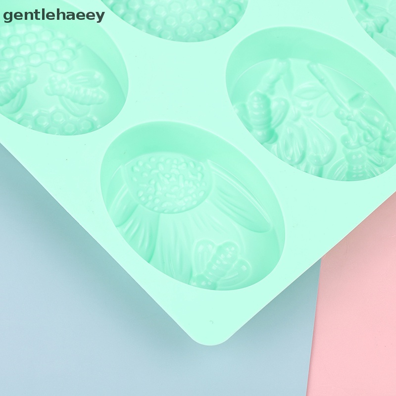 1 Khuôn Silicone Làm Bánh Xà Phòng 6 Ô Hình Con Ong