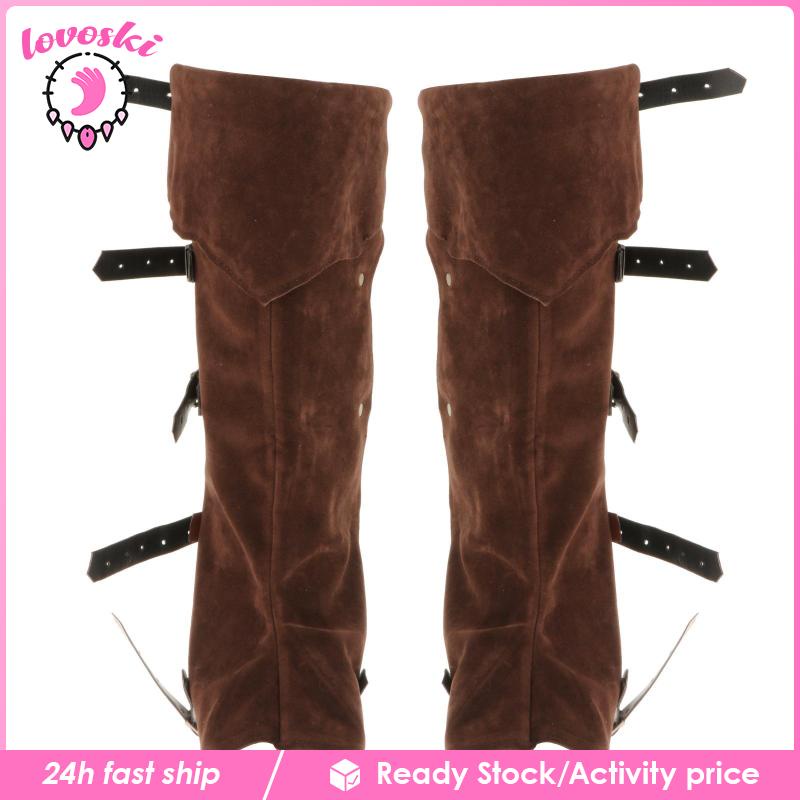 Ốp Bọc Giày Bốt Da PU Hóa Trang Cướp Biển Steampunk