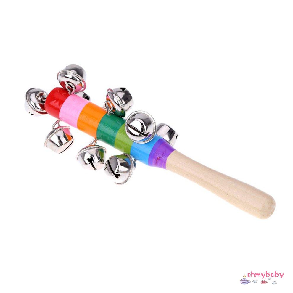 [OMY] Cầm Tay Chuông Thanh Gỗ Với 10 Kim Loại Jingles Bóng Cầu Vồng Nhiều Màu Sắc Bộ Gõ Đồ Chơi Âm Nhạc Cho KTV Đảng Trò Trẻ Em [P/12]