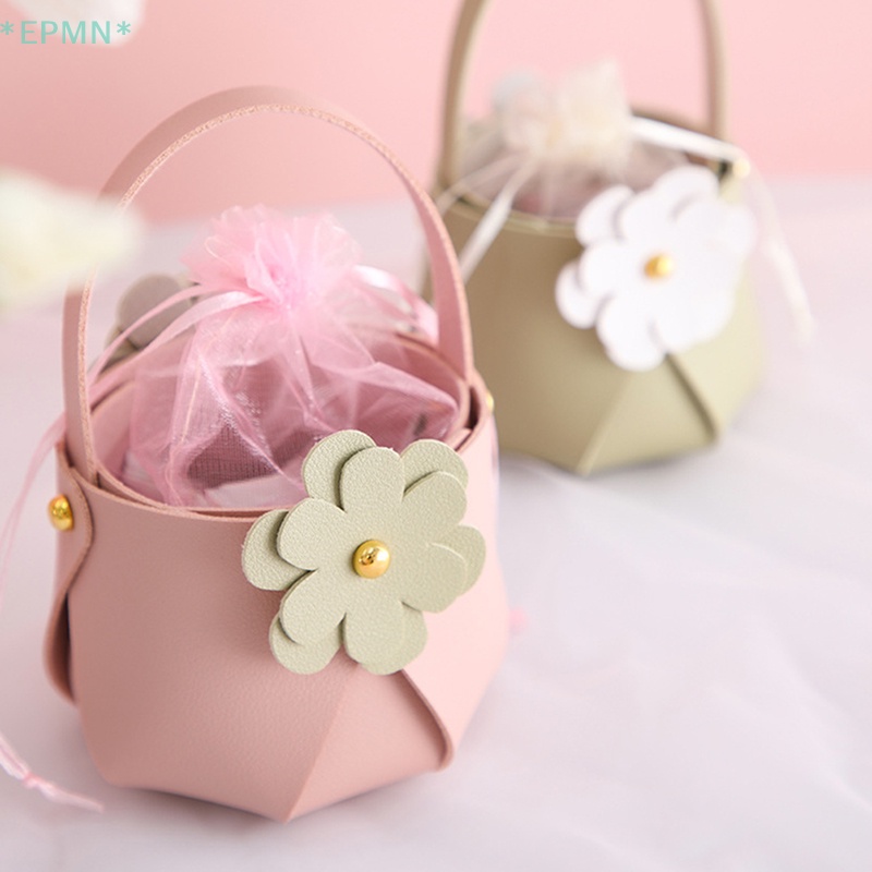 1 Túi Đựng Kẹo Mini Bằng Da PU Trang Trí Tiệc Cưới Mới