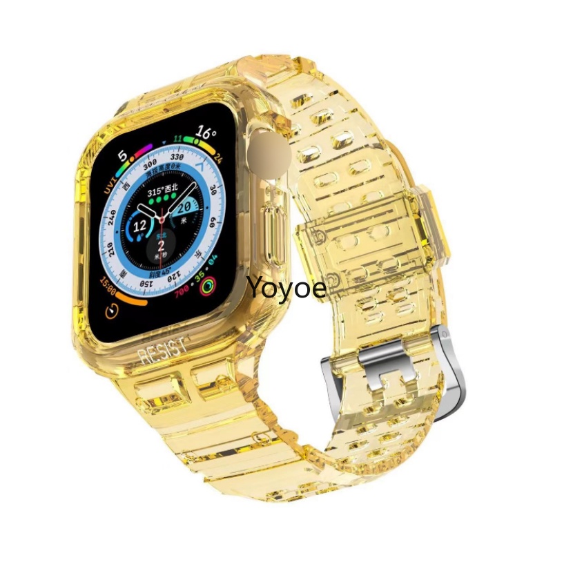 Bộ Dây Đeo + Vỏ Bọc Bằng TPU Cho Đồng Hồ Apple 49mm 45mm 41mm 44mm 40mm 38mm iwatch Series 1 2 3 4 5 SE 6 7 8 Ultra