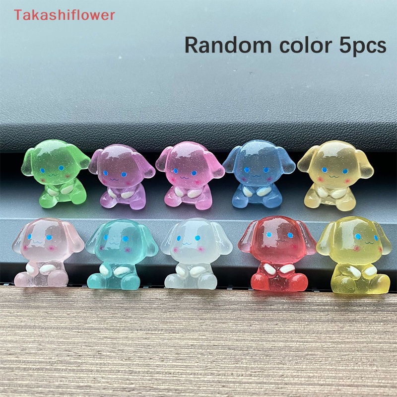 Set 5 Chú Chó Hoạt Hình Phát Sáng Dùng Để Trang Trí Trang Sức DIY