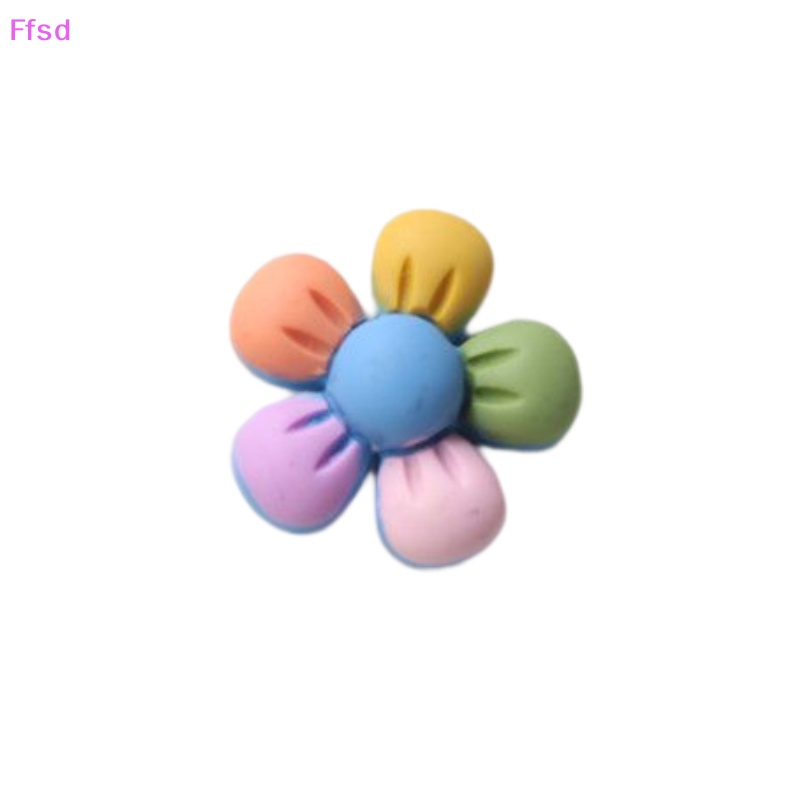 {Ffsd} Set 10 Kẹp Tóc Hình Hoa Năm Cánh Bằng Nhựa Resin Màu Đục Thủ Công DIY Bán Chạy *